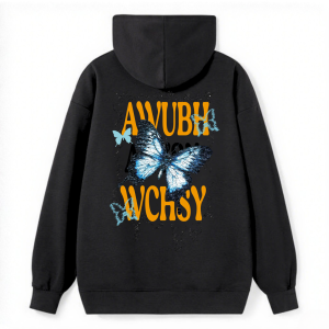 Butterfly Grunge Typography Classic Hoodie